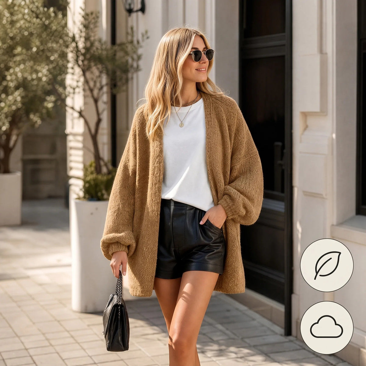 ✨ Cozy Oversized Open‑Front Draped Cardigan Relaxed Sophisticated Knit Cardigan, Timeless Warm Layering Piece for Everyday and Office Casual Looks
