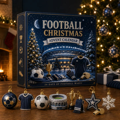 ⏳ Last Day 49% OFF – ⚽ Football Christmas Advent Calendar | 24 Collectible Acrylic Ornaments for Fans, Families & Holiday Displays 🎄