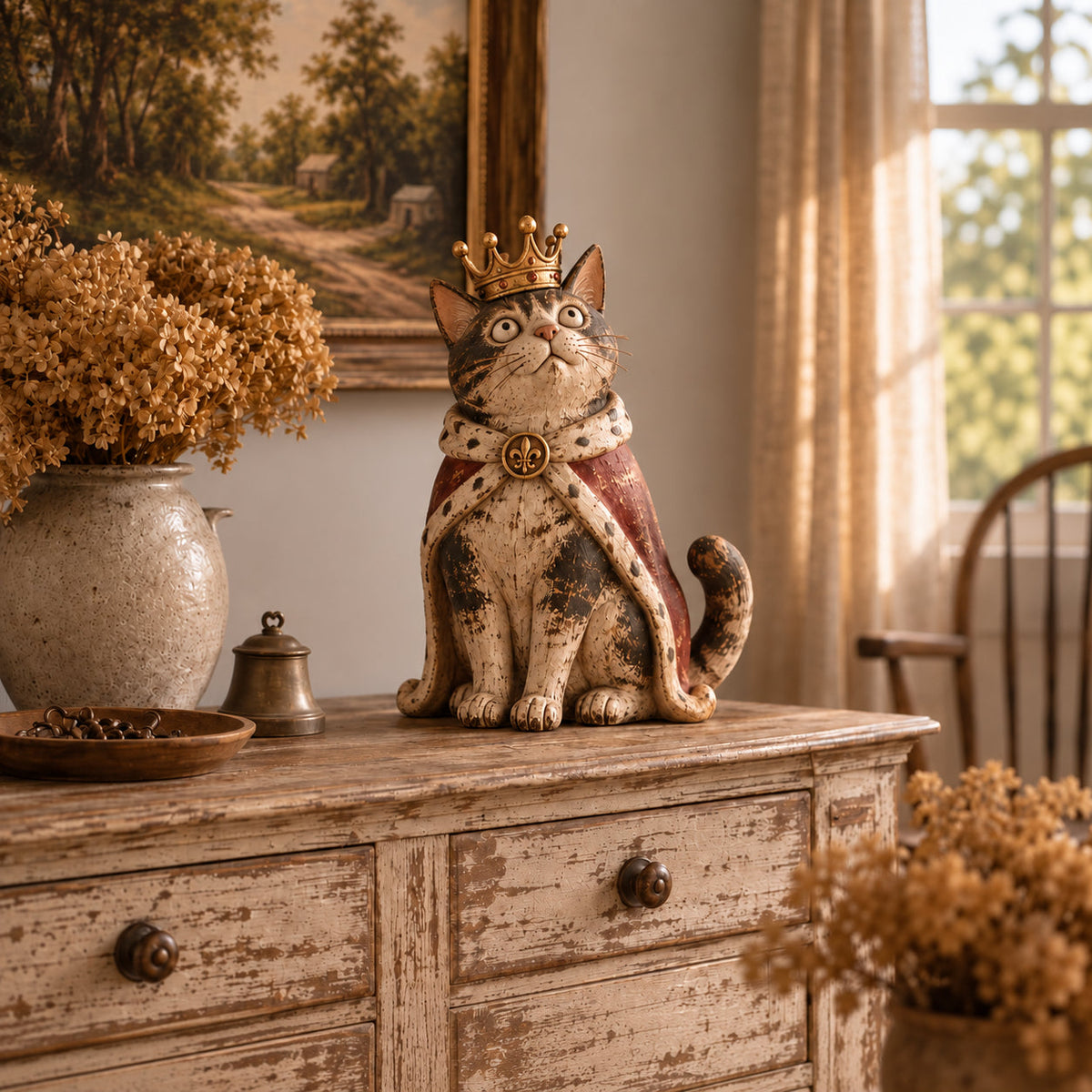 🔥Last Day 50% OFF - 🐈 Medieval Cat Court — Whimsical Vintage Cat Figurines