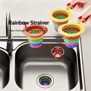 ⭐✨Rainbow Expandable Sink Strainer Basket
