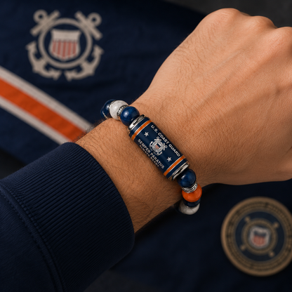 ⚓Last Day Promo: 49% OFF - U.S. Coast Guard Semper Paratus Tribute Beaded Bracelet  -  Buy 2 Get 1 Free & ✈️Free Shipping Today!