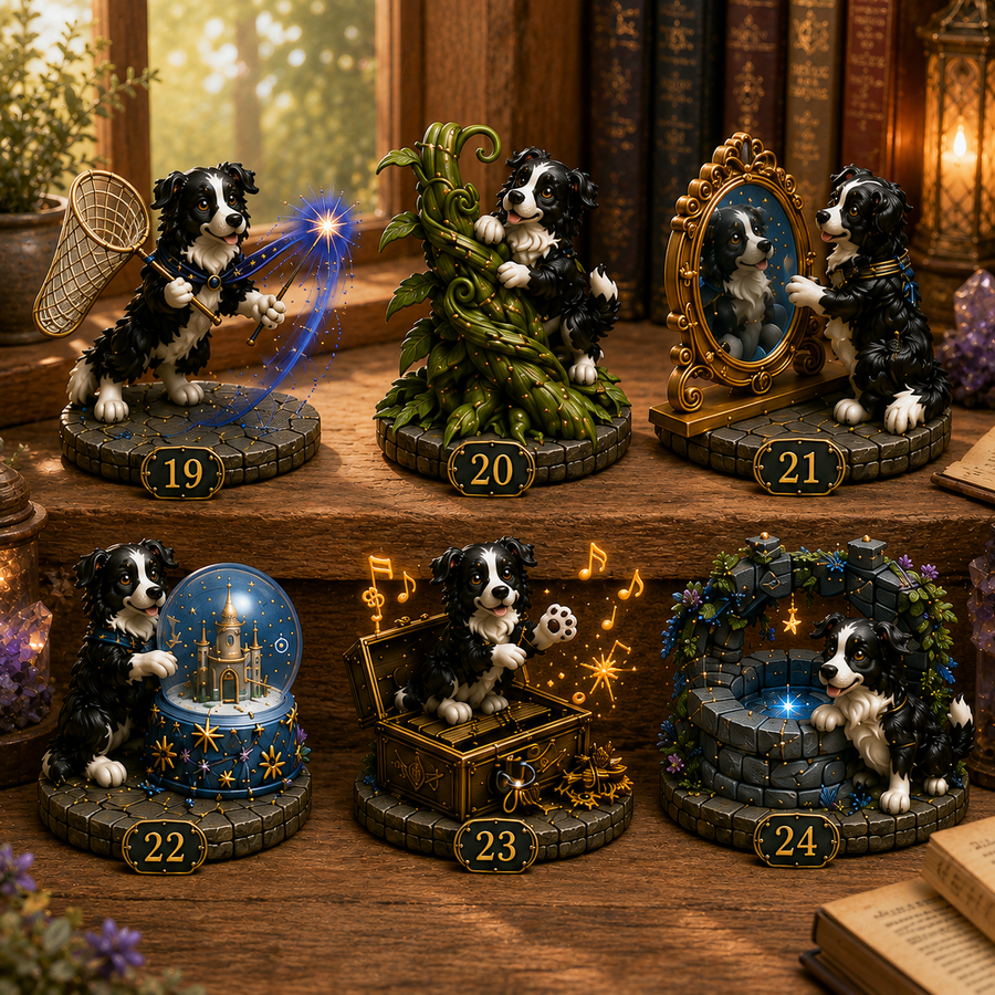 Magical Border Collie miniature characters