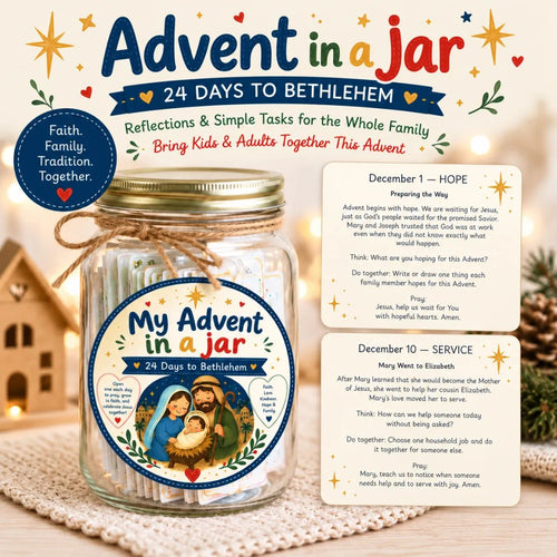 ✝️ Christian Advent in a Jar – Keep Christ at the Heart of Christmas