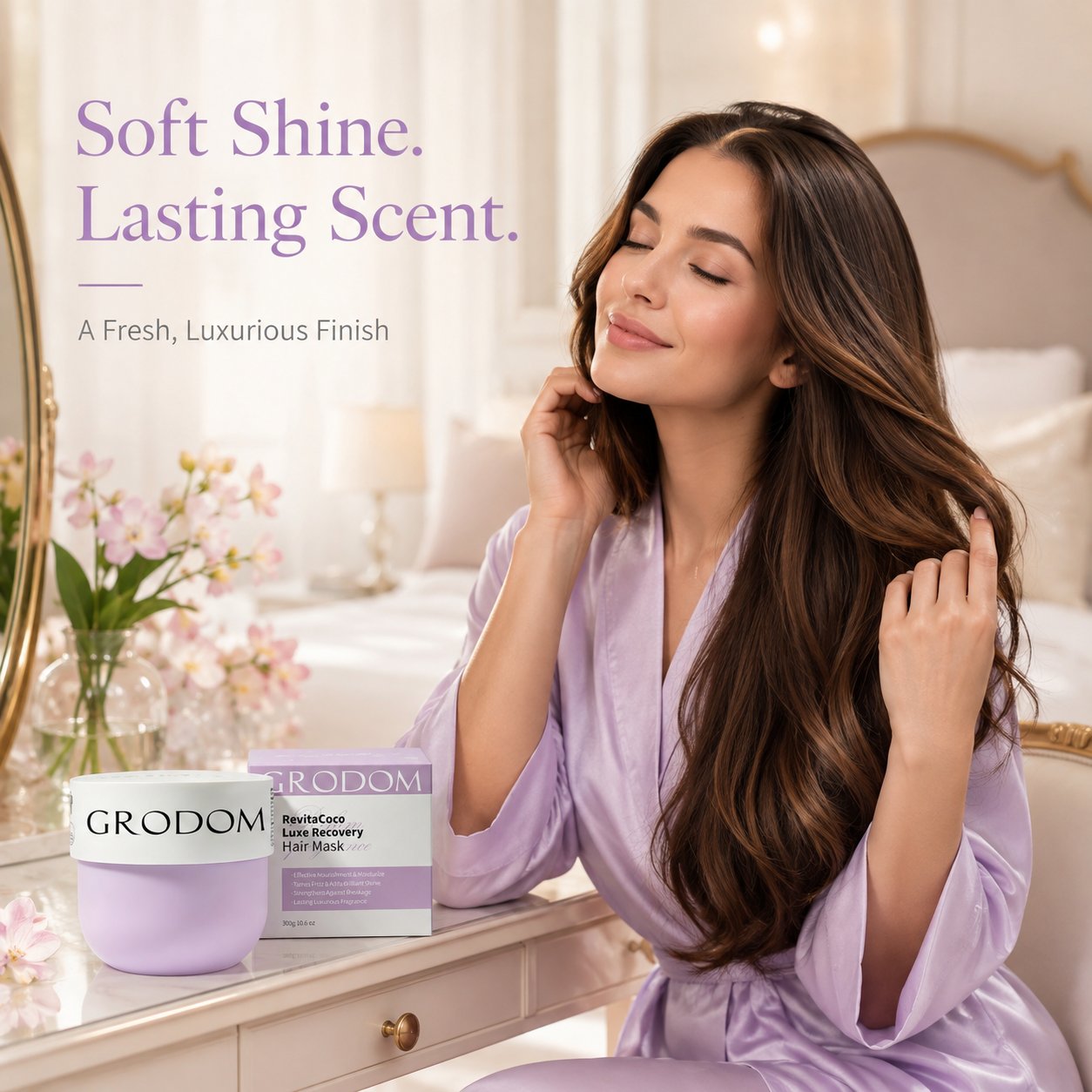 Keratin Amino‑Acid Hair Treatment Mask Frizz‑Repairing Fragranced Hair Mask For At‑Home Salon Hair Care