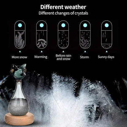 🎉Cat-Shaped Storm Glass Weather Predictor for Home & Office Decor
