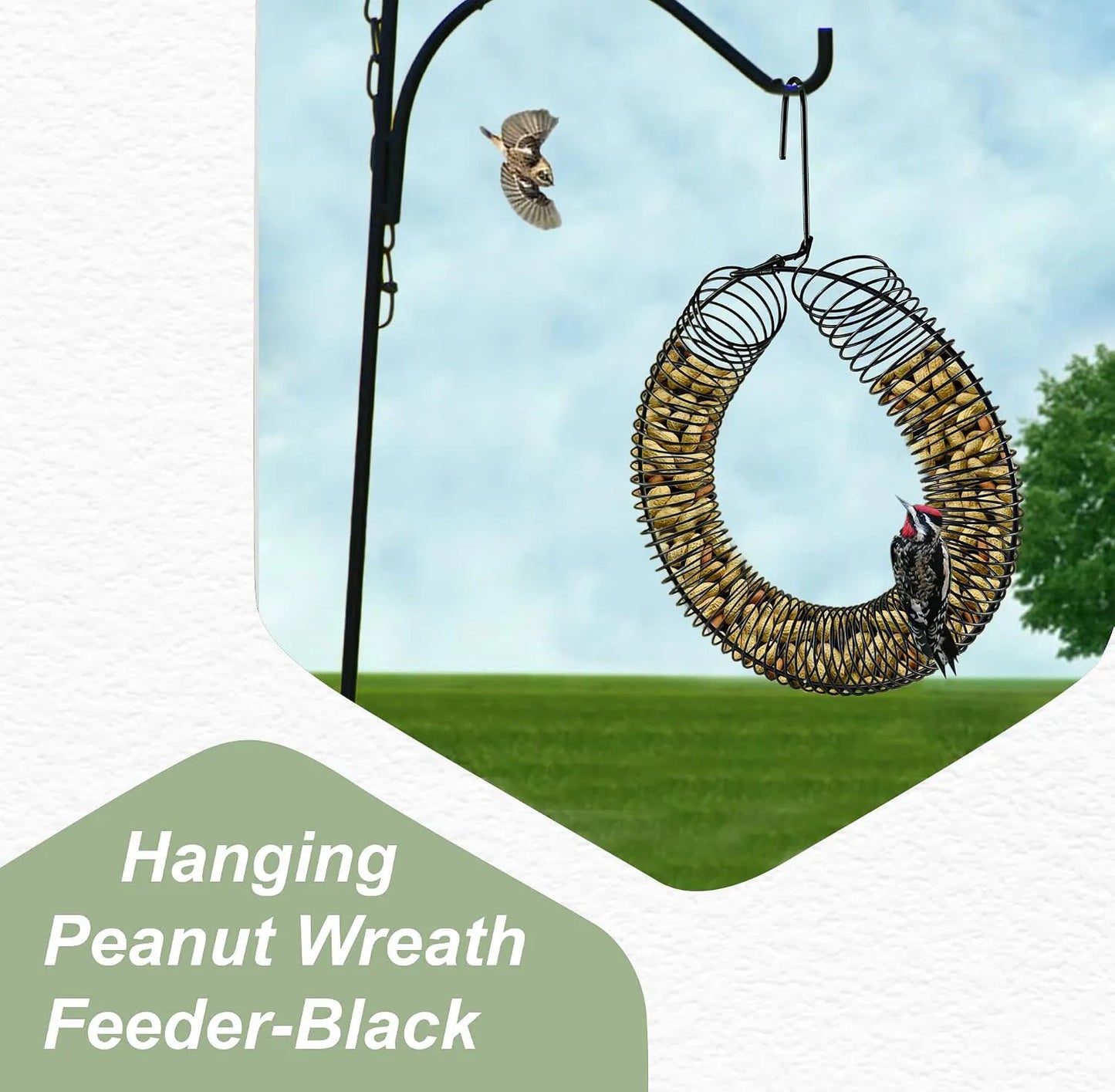 Hanging Peanut Wreath Feeder