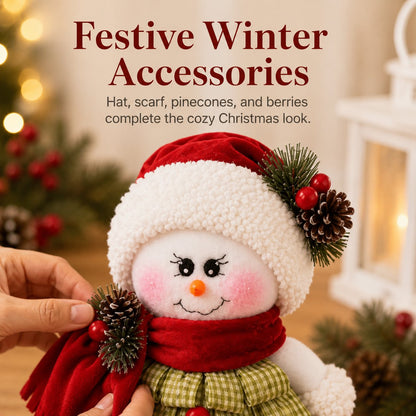 🔥 LAST DAY 49% OFF – ☃️ DIY Christmas Snowman Craft Kit | Layered Fabric Keepsake for Tabletop Display, Tree Hanging & Festive Bag Decor 🎄✨