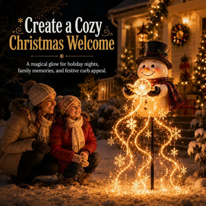 Christmas Magic Fountain Garden Light | Animated Solar Yard Stake Decor (33.5*7INCH)