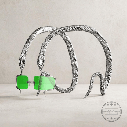 Snake Sunglasses with Green Lenses