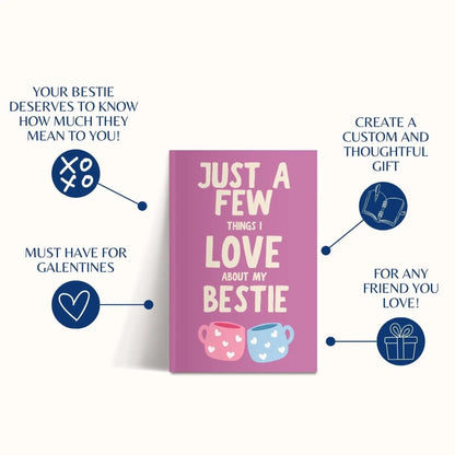 💕📔Just A Few Things I Love About My Bestie - Fill In The Blank Book Gift🎁