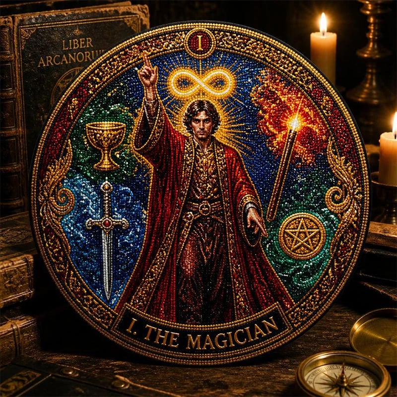 🔥 LAST DAY 49% OFF – 🔮 Premium 5D Diamond 12 Major Arcana Tarot Art Kit | Luxury Flocked Canvas with Scratch-Resistant Non-Fading Diamond Beads DIY Handmade Spiritual Decor 🌙💎✨