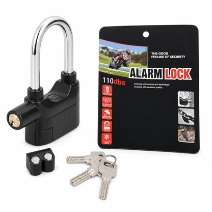 🚨Heavy-Duty Alarm Security Lock – Aluminum Alloy Anti-Theft Protection for Gates, Bikes & Storage