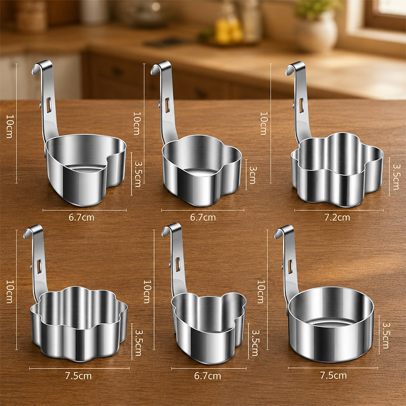 304 Stainless Steel Egg Ring Mold – 5 Fun Breakfast Shapes
