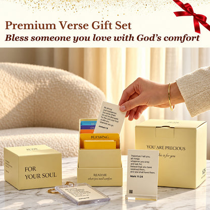 ✝️🙏 828 Verse Box Read Me When You Need Comfort – 108 Bible Verse Cards With 108 Complete Devotionals & Prayers, Thoughtful Christian Gift Set 🎁
