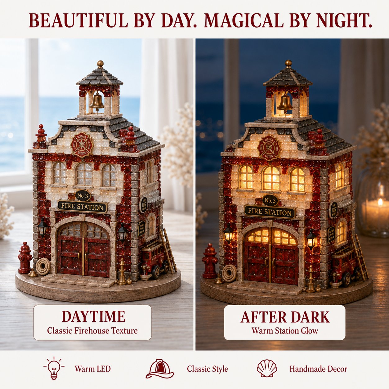 ⏳ Last Day 49% OFF – 🚒 Beginner-Friendly Vintage Firehouse Mosaic Light DIY Kit Collection | Complete Kit with Mosaic Pieces, LED Lights & Step-by-Step Guide Included 💕