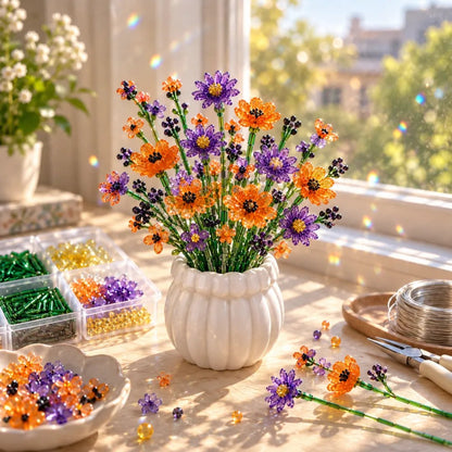 DIY Beaded Wildflower Bouquet Kit – Crystal Flower Craft