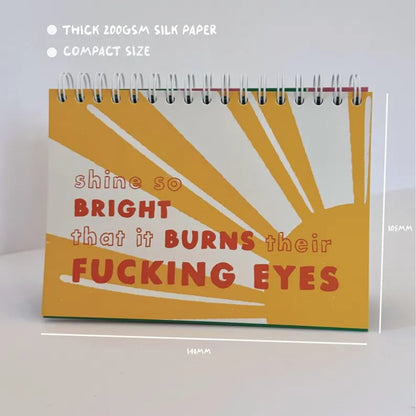 Sweary Affirmation Desk Flip Chart – 52 Weeks of Positive F*cking Vibes