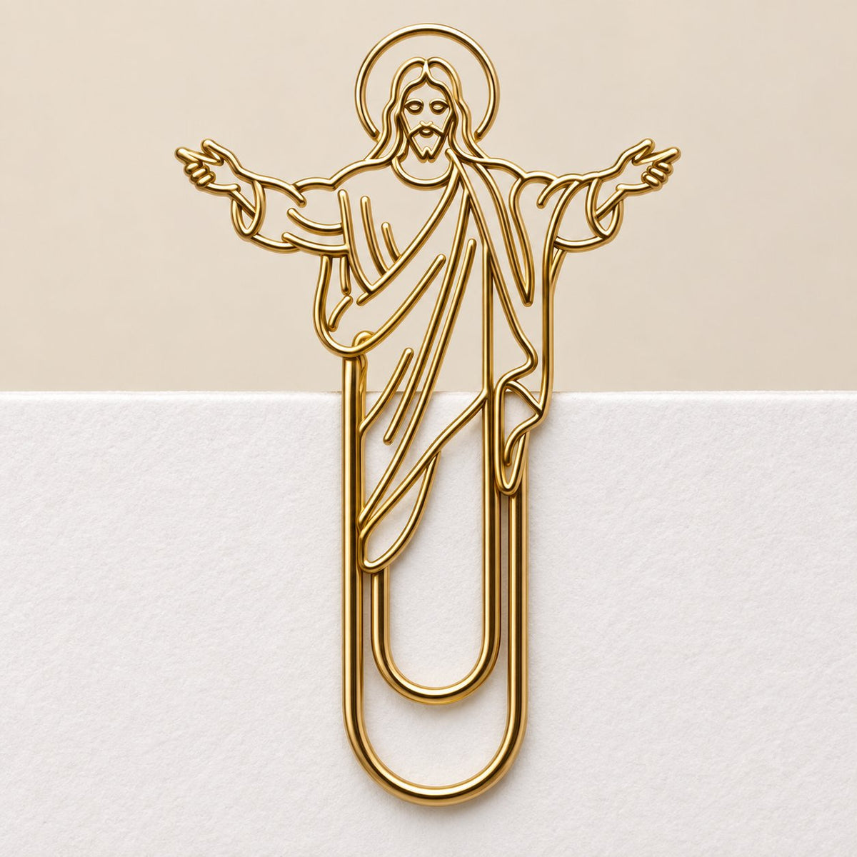 ✝Faith-Inspired Gold Paper Clips — Meaningful Christian Bookmarks