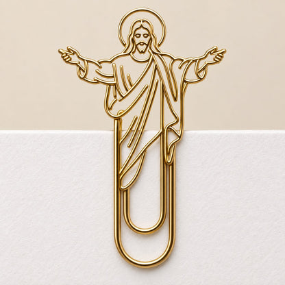 ✝Faith-Inspired Gold Paper Clips — Meaningful Christian Bookmarks