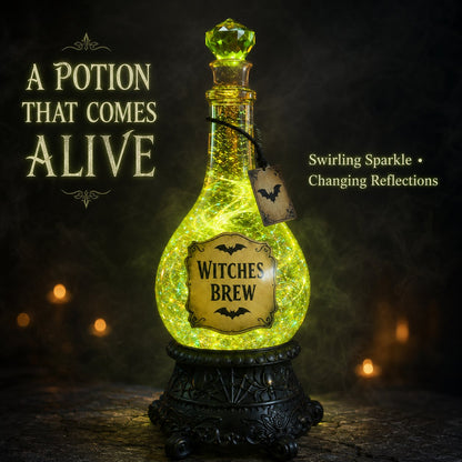 🔥Last Day 49% OFF -🧙✨Lighted Witches’ Brew Poison Bottle Glitter Globe(📦Buy 2 Free Shipping)