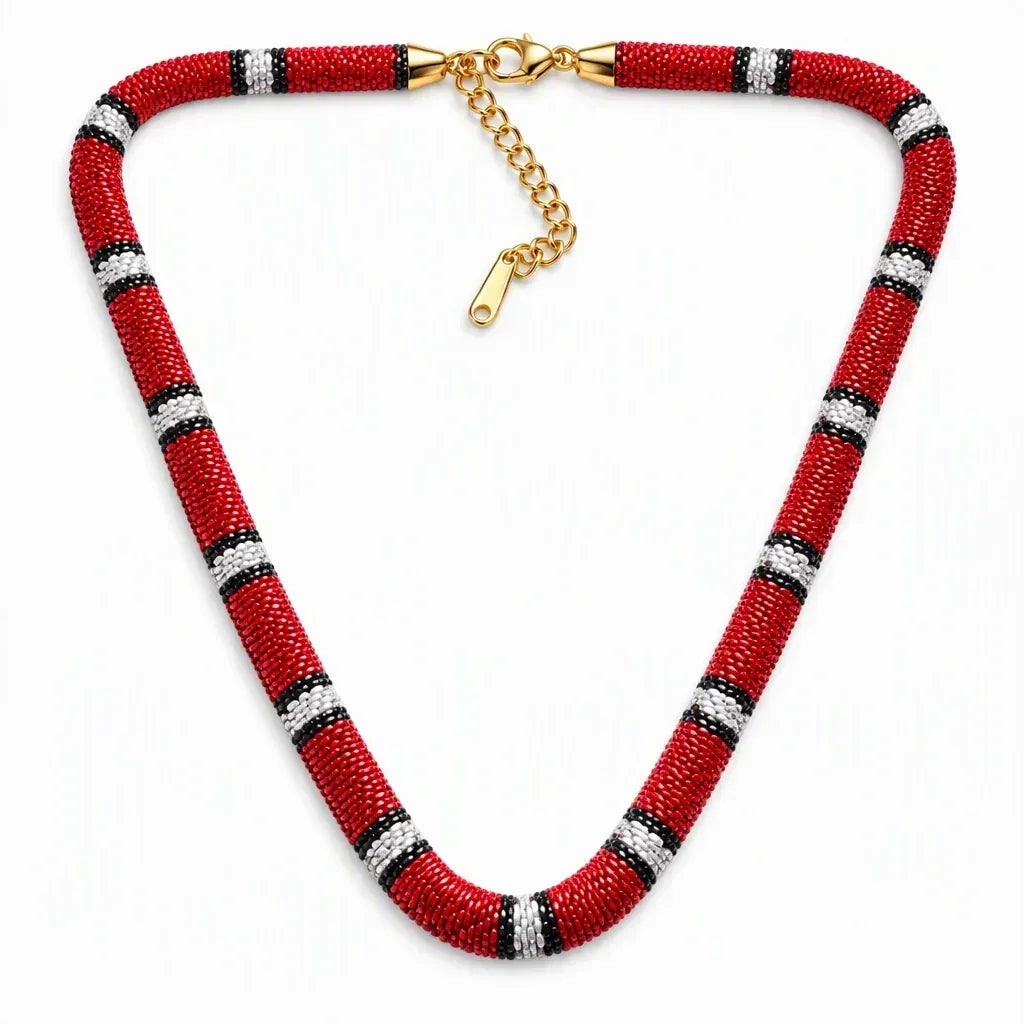 🐍Serpent Statement Necklace – A Symbol of Mystery & Power✨