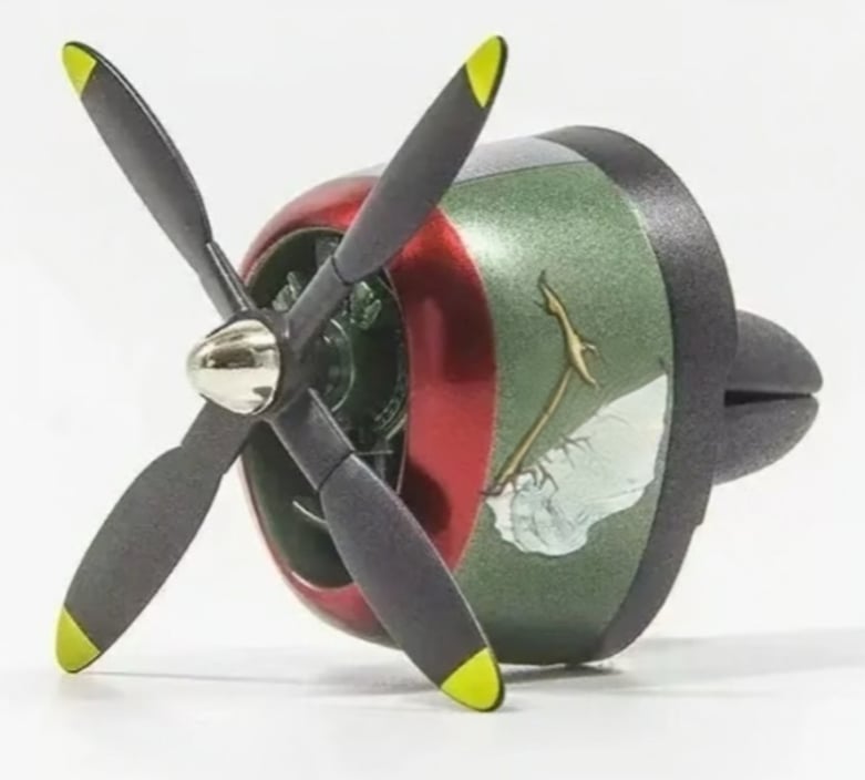 Plane Car Air Freshener | Vintage Fighter Jet Vent Clip for Men