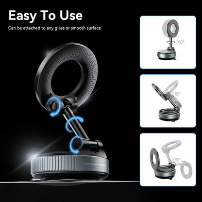 2026 Newest 360° Adjustable Vacuum Magnetic Suction Cup Phone Holder Mount