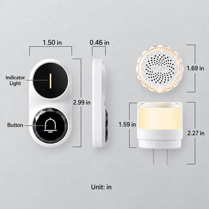 Light-Up Wireless Doorbell & Plug-In Chime