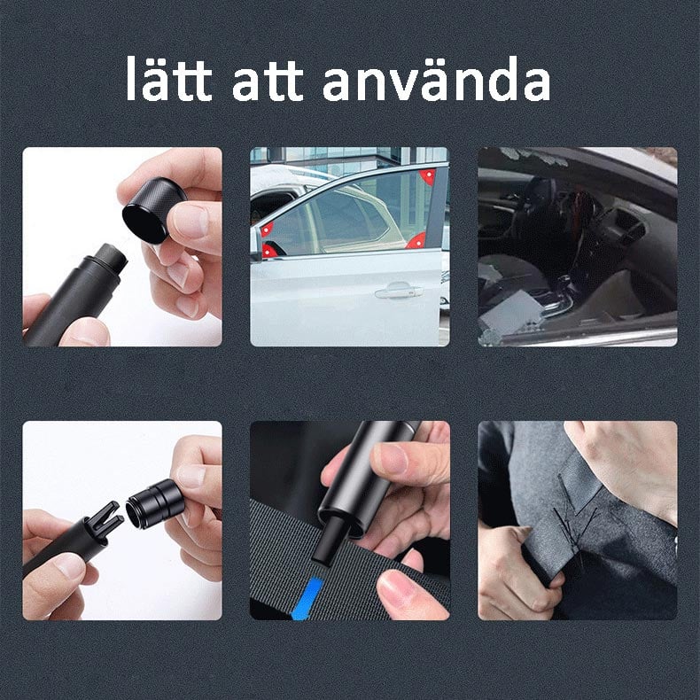🔥HOT SALE🔥❄️Summerfresh 50% OFF!🚗2-in-1 Car Emergency Escape Tool – Spring-Loaded Tempered-Glass Window Breaker & Seatbelt Cutter