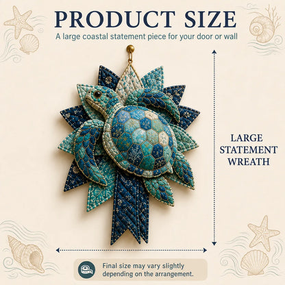 ⏳ Last Day 49% OFF – 🌊 Beginner-Friendly DIY Large Coastal Quilted Seaside Wreath Sewing Kit Collection | Complete Kit with Coordinated Fabrics, Sewing Materials & Step-by-Step Guide Included 💕