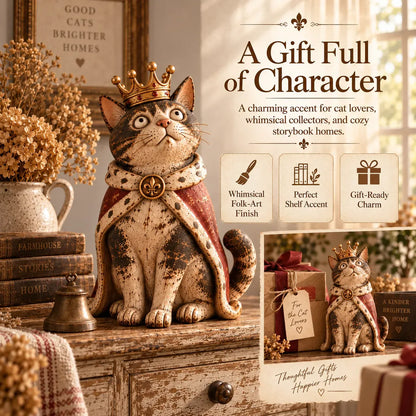 👑 Medieval Cat Court Figurines | 5 Vintage-Inspired Royal Characters for Shelves, Mantels & Cat Collectors 🐈