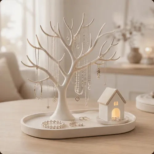✨ Light-Up Jewelry Tree – 3D Sculptural Jewelry Display Stand & Organizer