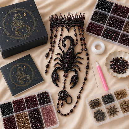 🔥 LAST DAY 49% OFF – ✨ Zodiac DIY Beaded Hand Bracelet Kit | Create Celestial Wearable Art with Seed Beads, Pearl-Style Accents & Crystal Details ♈🌙💎