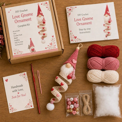 🔥 LAST DAY 49% OFF – 🎄Cozy Gnome Crochet Ornament Kit Collection | Premium Soft Yarn, Complete Crochet Tools & 9 Charming Designs 🧶✨
