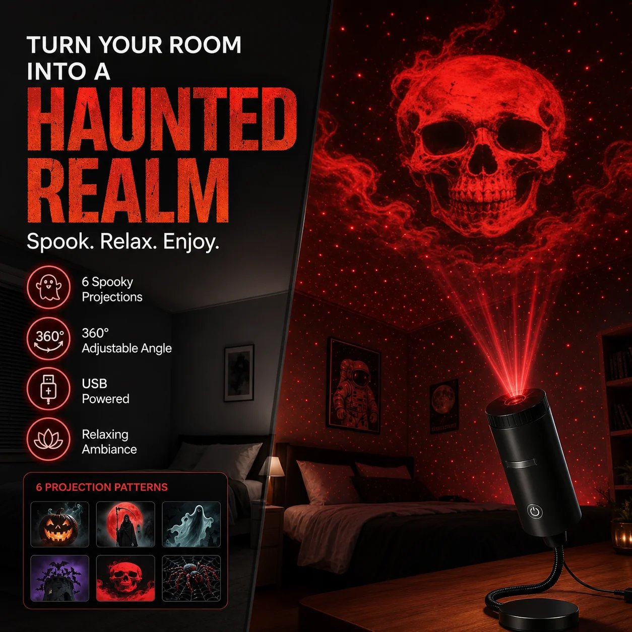 ✨Plug-&-Play HD Christmas Projector – 6 or 10 Festive Scenes(📦Buy 2 Free Shipping)