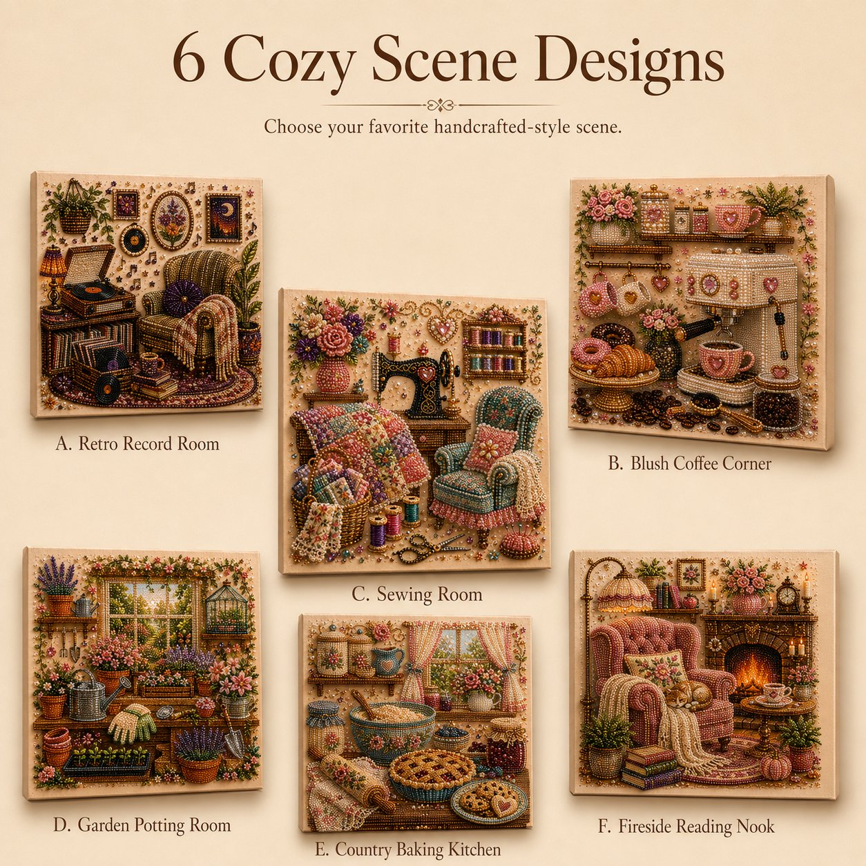 ⏳ Last Day 49% OFF – ✨Beginner-Friendly Premium 3D Pearl Cozy Room Diamond Painting Art Kit Collection | Complete Kit with All Tools & Step-by-Step Guide Included 💕