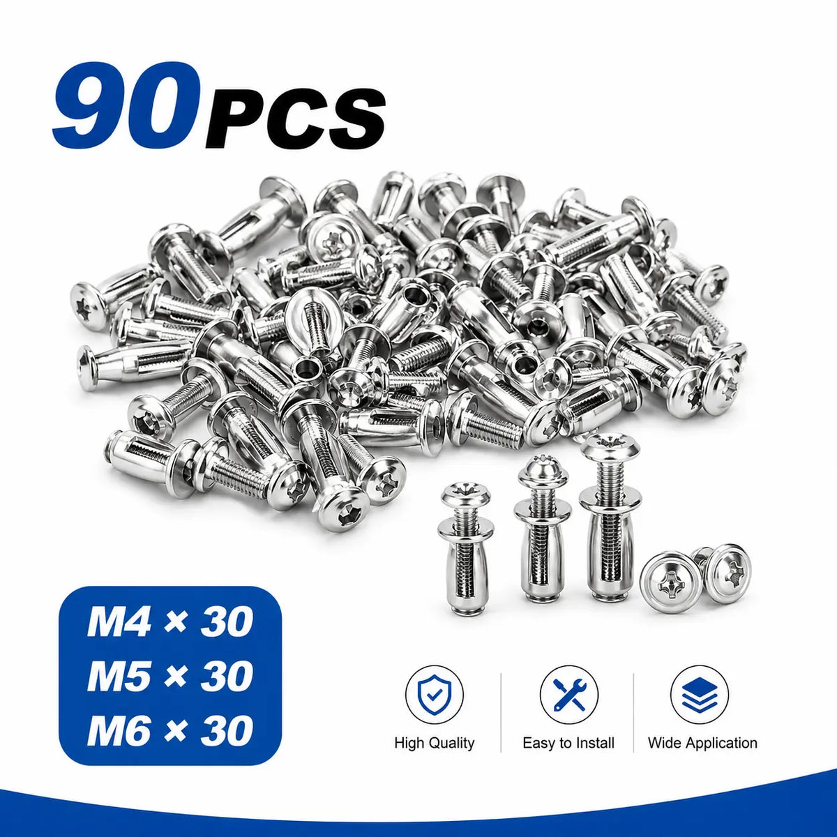 🔥 Petal Expansion Rivet Nut Set – 30/90PCS M4/M5/M6 Hollow Panel Threaded Anchors
