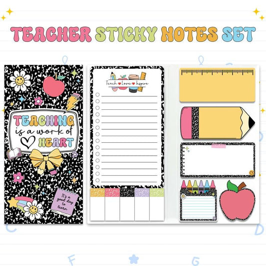 "Work of Heart" Teacher Appreciation Sticky Note Portfolio