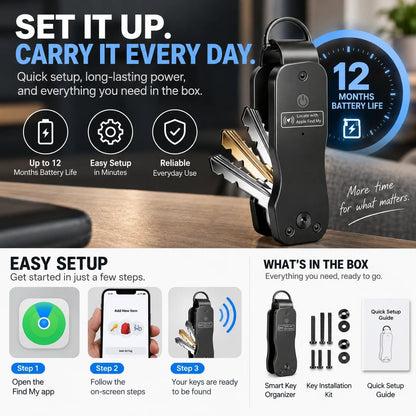 🎉🔑 Smart Key Organizer with Apple Find My — Never Lose Your Keys Again! 📍