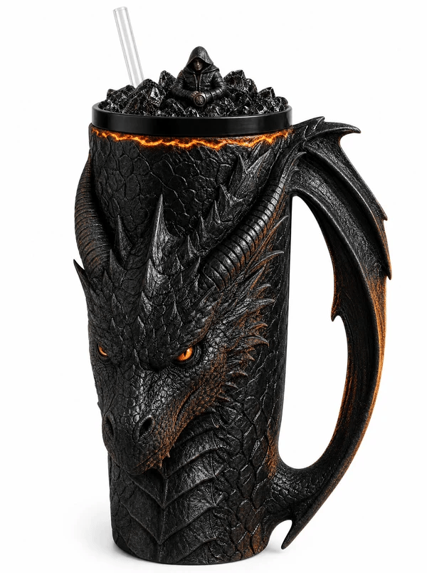 Dragon-Scale Insulated Tumbler – 5 Fantasy Collectible Styles