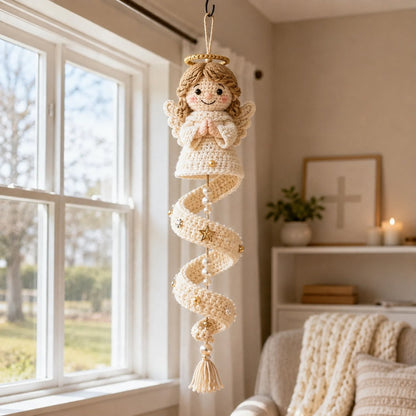 🔥Last Day 49% OFF - 🙏🧵DIY Crochet Blessed Mother Spiral Hanging Ornament Kit🪡