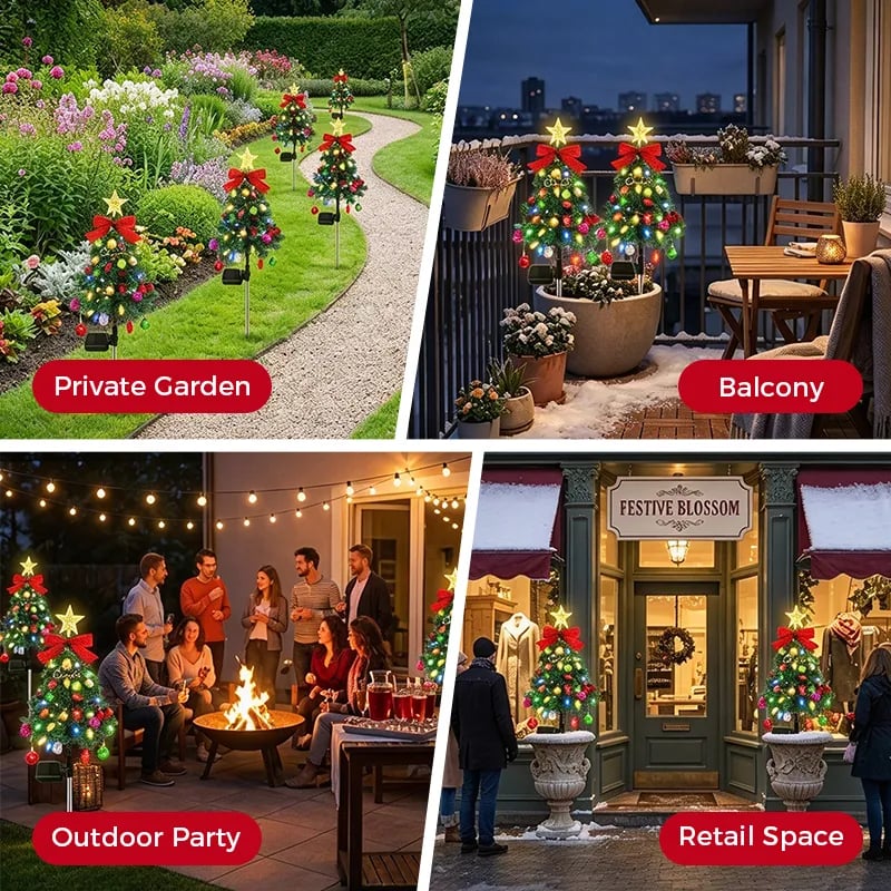 🌲❄️🎅Solar Christmas tree lights holiday decorations, outdoor courtyards, gardens, lawns, small path lights, atmosphere lights
