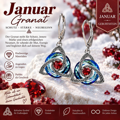 ✨ Celtic birthstone earrings – Timeless elegance with personal meaning