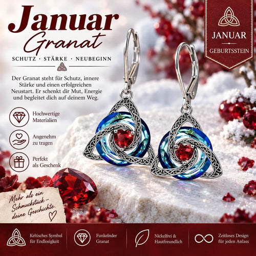 ✨ Celtic birthstone earrings – Timeless elegance with personal meaning