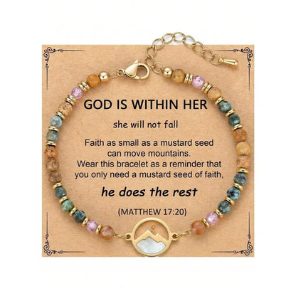 ✝️ Mustard Seed Faith Bracelet – Matthew 17:20 Inspirational Christian Bracelet