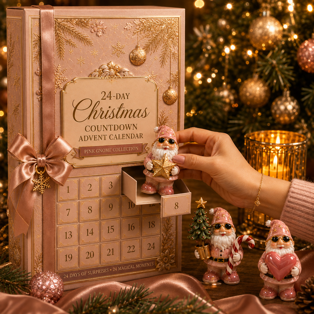 🔥24-Day Christmas Countdown Advent Calendar – Pink Dwarf Series