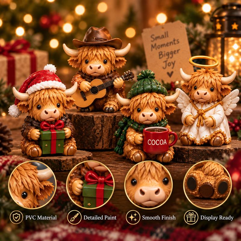 Highland Cow Advent Calendar – 24 Miniature Characters