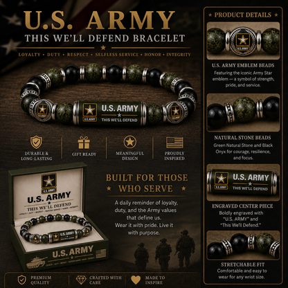 🇺🇸 Last Day Promo: 49% OFF 🎖️ - U.S. Army This We'll Defend Tribute Beaded Bracelet - Buy 2 Get 1 Free & ✈️Free Shipping Today!
