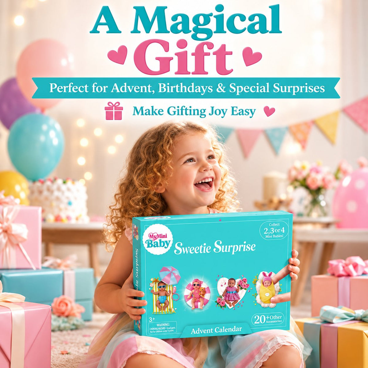 🎄 24-Day Mini Baby Surprise Advent Calendar – Mini Dolls & 20+ Accessories Christmas Countdown Gift