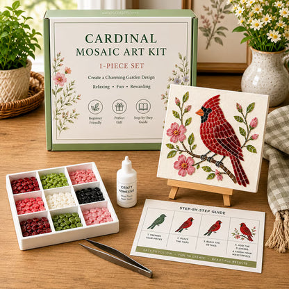 🔥LAST DAY 49% OFF - 🌿🐦 Garden & Woodland Mosaic Art Diy Kit | ✨Create a Charming Little Piece of Nature, One Tile at a Time!